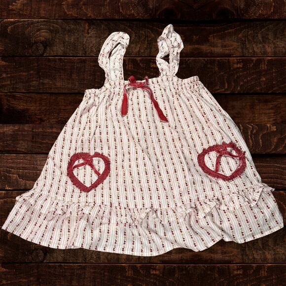 Urban Outfitters Out From Under Hearts Desire Lounge Dress Red Small Coquette - Picture 3 of 10